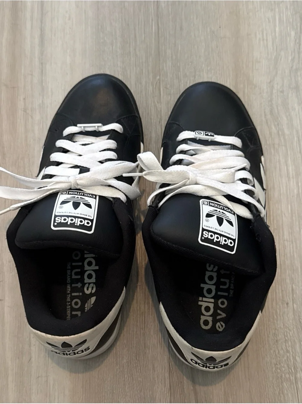 adidas Black & White Trefoil Low-Top Sneakers